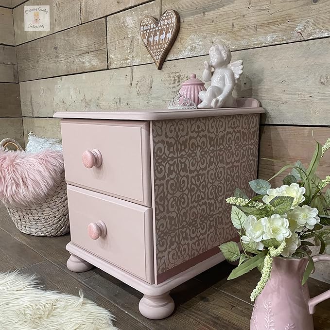 Dixie Belle Paint Company Chalk Finish Furniture Paint - Soft Pink (16oz) - Matte Dainty Pink Chic Chalk Mineral DIY Furniture Paint