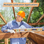 BETHEL Bamboo Level, 24 Inch Level & Tool Solid Block Acrylic Vials, Resists Mortar Adhesion, for Masonry Application and General Leveling (Light)