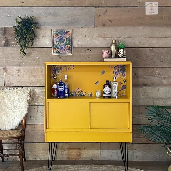 Dixie Belle Paint Company Chalk Finish Furniture Paint - Colonel Mustard (1 Gallon - 128oz) - Matte Retro Yellow Chic Chalk Mineral DIY Furniture Paint