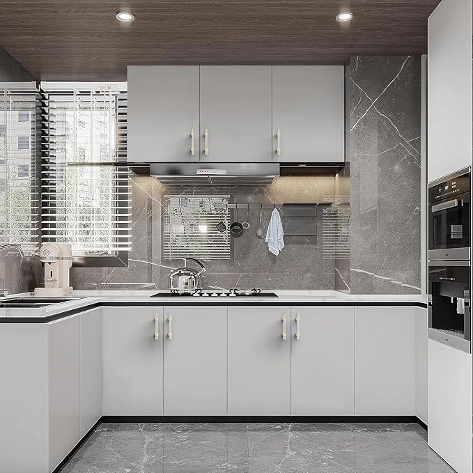 Asidrama 10 Pack 3 Inch(76mm) Champagne Bronze and Brushed Satin Nickel Kitchen Cabinet Handles, Cabinet Pulls Kitchen Cabinet Hardware Cupboard Handles Drawer Pulls