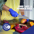 Cobalt Blue 5 Mil Nitrile Exam Gloves Disposable Latex Free | Medical Rubber Gloves for Doctors, EMT, First Aid Kit, Food Service & Cleaning | Pack of (200 CT)