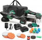 BATOCA S4 Cordless Polisher 3"/1" DA/RO Polisher- Brushless Motor & S2 Cordless Car Buffer - LED Display, 5Ah+2.5Ah Interchangeable 2 Batteries for Car Detailing, Headlight Restoration, PRO Combo Kit