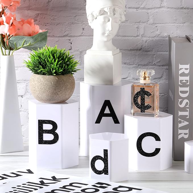 Outus 8 Sheets Vinyl Letter Stickers Self Adhesive Mailbox Numbers Alphabet Stickers Stick on Letters for Christmas Stockings Scrapbook Bulletin Board School Business(2 Inch,Glitter Black)