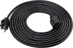 Clear Power 15 ft Indoor/Outdoor Extension Cord 16/3 SJTW, Black, Water & Weather Resistant, Flame Retardant, 3 Prong Grounded Plug, CP10123