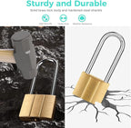 81/40L-4P Long Shackle Keyed Padlock (Keyed Alike, Waterproof, Solid Brass Lock) for Sheds, Storage Unit, School, Gym Locker, Fence, Toolbox, Hasp, Storage - 1-9/16 in. (40 mm L) *4