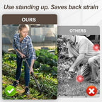 COCONUT Hoe Garden Tool, 60 Inch Garden Hoe Long Handle for Weeding, Hoe Cultivator 2 in 1 Hand Garden Tools for Gardening Planting