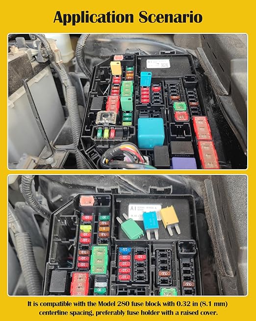 20A Low Profile Mini Fuse Kit– Automotive 20A ATM Manual Reset Circuit Breaker Fuses for Boat, RV, Car, Truck, DC 12V/32V 20 Amp Manual Resettable Blade Assortment Kit with Resettable Fuses