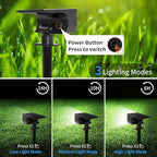 Solar Spot Lights Outdoor 6 Pack, [46 LED/3 Modes] Solar Landscape Spotlights Waterproof, 2-in-1 Auto On/Off Solar Powered Lights for Outside Yard Garden Wall Pathway(Cool White)