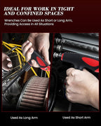 Lichamp 8 Pieces SAE T Handle Allen Wrench Set, 5/64-3/8 Inch, Ball Head, Standard Long Tee Handle Allen Hex Key Set, Heavy Duty Excellent