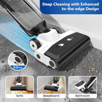 4-in-1 Steam Vacuum Mop - High-Performance Wet Dry Floor Cleaner for Hardwood Floors Carpets, 212°F Steam for Tough Stains, Self-Cleaning LED Display
