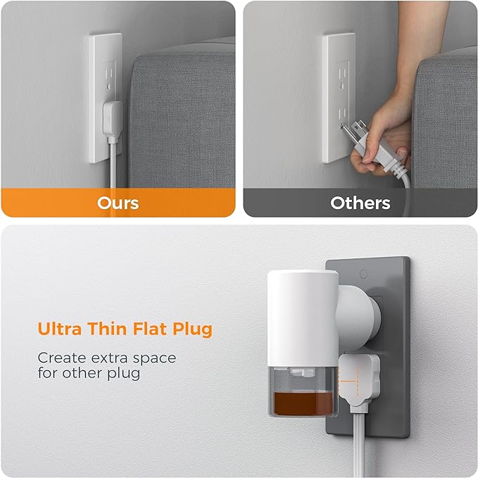 Short Extension Cord 6 inch, TESSAN Flat Plug Power Strip with 4 AC Outlets 3 USB (2 USB C) Ports, Small Charging Station for Cruise Ship Travel, Desk Organizers for Home Office Dorm Room Essentials