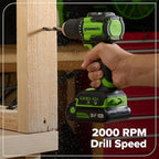 Greenworks 24V Brushless 10PC Power Tool Combo, Drill+Impact Driver+Circular Saw+Recip Saw+Jig Saw+Sander+Light+Multi-Tool+Nailer+Grinder (2) 4.0Ah+2.0Ah Batteries (24,000mAh Power Bank) USB-C Charger