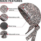 ARCCAPTAIN 2PC Welding Cap, Protective Welders Cap, Welding Hats for Men, Fireproof Cotton and Durable for Safety, Dollar, L Size