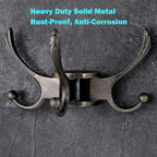 Swivel Coat Hook 2 Pack Heavy Duty Space Saving Towel Rope Hook Wall Mount Triple Swing Arms for RV Bathroom Kitchen Garage,Rustic Bronze