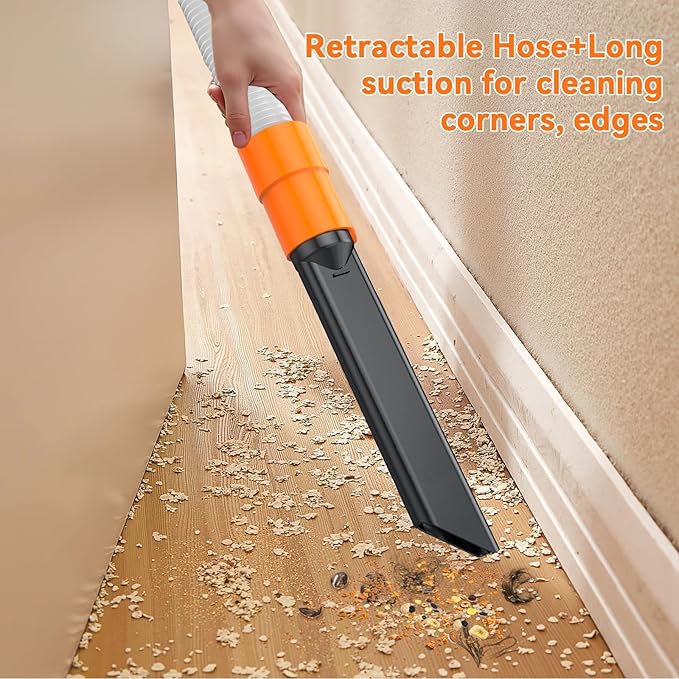 23Ft Corded Vacuum Cleaner, 600W Powerful Self-Standing Stick Vacuum for Home with 20Kpa Suction, 2 Speeds Lightweight Household Vacuum Cleaner for Carpet,Hardwood Floors and Pet Hair