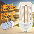 2 Pack 200W Corn LED Light Bulb Fanless,29,500LM 3000K/Warm White(2000 Watt Equivalent) E26/E39 Large Mogul Base LED Cob Lamp for Outdoor Indoor Garage Warehouse Factory Workshop Street Backyard