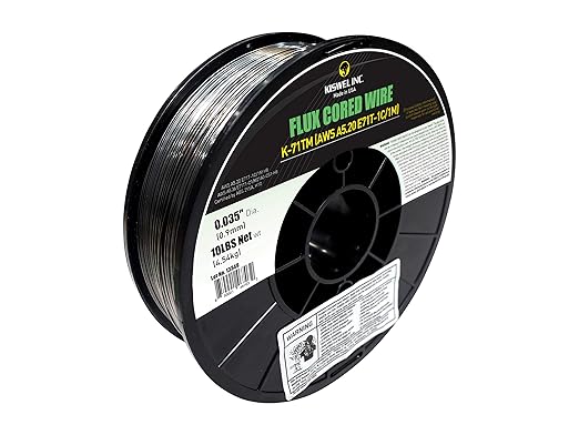 (Made in USA) Kiswel E71T-1C/1M .035 in. Dia 10lb. Flux Cored Welding Wire