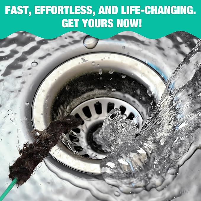 55inch Steel Core Drain Clog Remover Tool With Rotating Handle, Slim Snake Drain Hair Removal Tool For Narrow Pipes, Sinks, Showers, Toilets, Clears Hair, Blockages With Sink Drain Cleaner (5pcs)