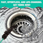 55inch Steel Core Drain Clog Remover Tool With Rotating Handle, Slim Snake Drain Hair Removal Tool For Narrow Pipes, Sinks, Showers, Toilets, Clears Hair, Blockages With Sink Drain Cleaner (5pcs)