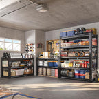 REIBII 3010LBS Storage Shelves 72" H Garage Shelving Heavy Duty Metal Shelving 5 Tier Adjustable Metal Shelves for Storage for Kitchen Pantry Warehouse Basement 72" H x 35.5" W x 16" D, 3 Pack