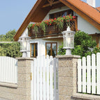 Darkaway Outdoor Post Lights Lamp Posts Outdoor Lighting, 17inch Large Waterproof Aluminum Post Lights Outdoor Light Fixtures with Glass, Light Posts for Outside Patio Yard (Large, White)