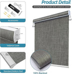 SmartWings Motorized Smart Blinds with Remote, Custom Automatic 100% Blackout Roller Shade Compatible with Alexa/Homekit/Google, Electric Smart Blinds for Indoor Windows, Vigor Dove