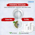 USKICH Toilet Bowl Cleaner 40 PACK, Household Automatic Toilet Bowl Cleaners with Bleach, Bathroom Toilet Tank Cleaners Tablets with Sustained-Release Technology for Deodorizing & Descaling