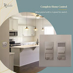 TOPGREENER Digital Dimmer Light Switch for 200W Dimmable LED/CFL Lights, Single Pole/3-Way LED Slide Dimmer Light Switch, Neutral Wire Not Required, UL Listed, TGSDS3-NK, Nickel, 1 Pack