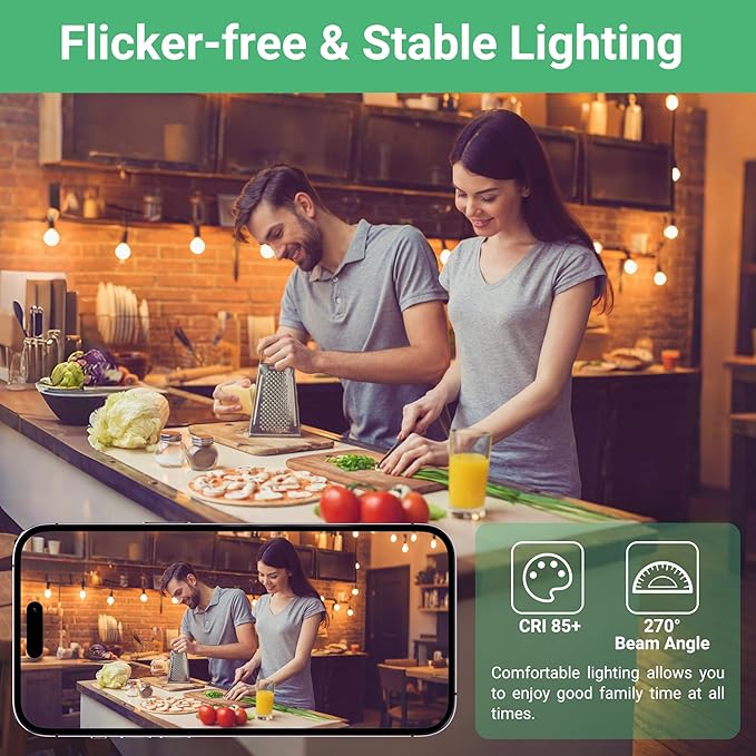 VOLIVO 24 Pack LED Light Bulbs, 60 Watt Equivalent A19 LED Bulb, Soft White 2700K, 9W E26 Standard Base, UL Listed 800 Lumens 120V, Non-Dimmable, Energy Saving Lightbulbs for Bedroom Indoor