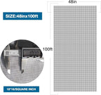 NeatiEase Window Screen Roll, 48"x100' Adjustable Flexible Fiberglass Screen Door Mesh - DIY Replacement Kit for Patio Porch Door Windows and Sliding Screen Doors(Gray)