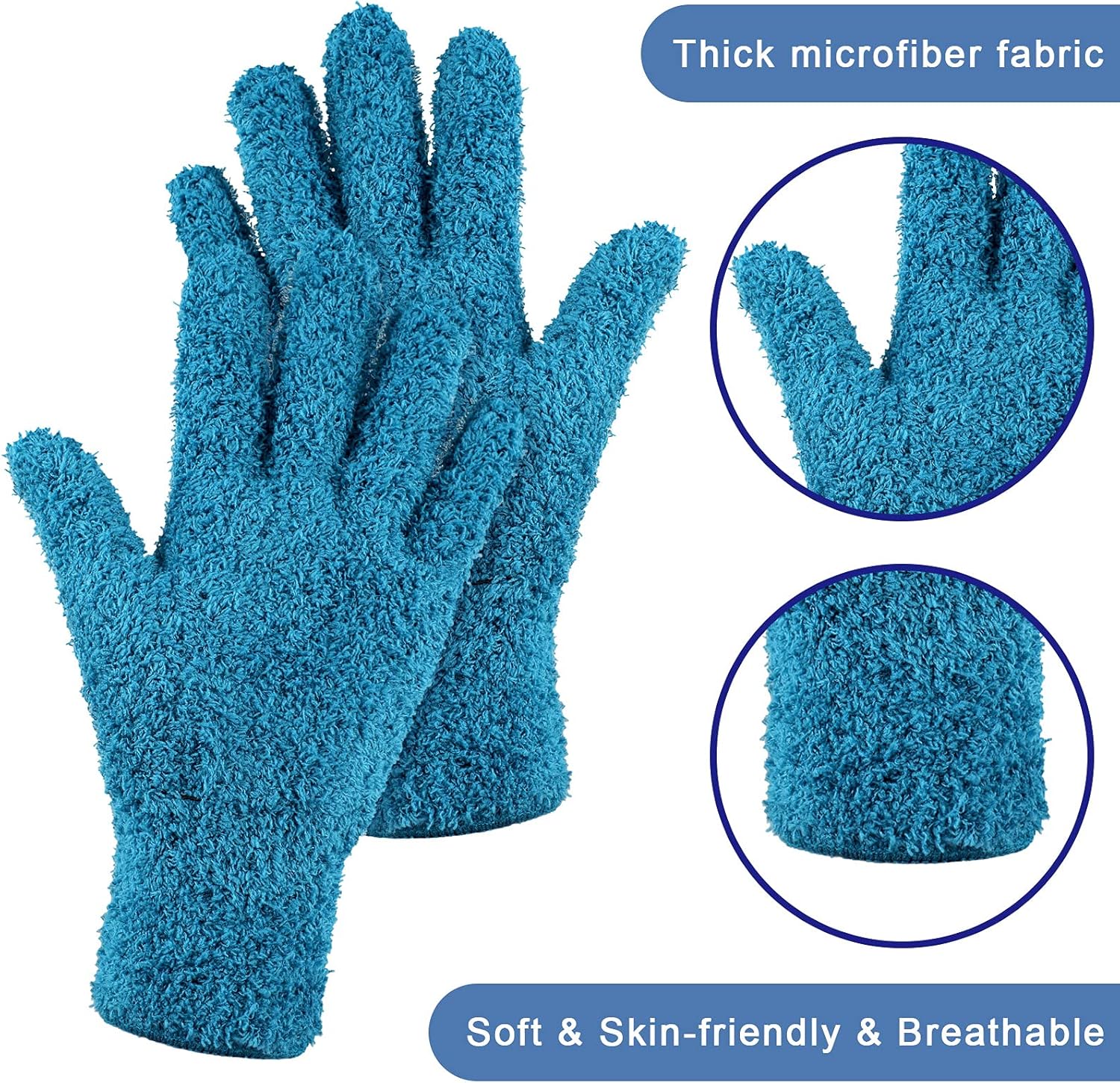 Patelai 3 Pairs Microfiber Plant Dusting Gloves Leaf Cleaning Gloves for Indoor Plants, Blinds, Furniture, House (Small,Purple, Rose Red, Black)