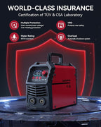 ARCCAPTAIN Upgraded 110V/220V Stick Welder, [Large LED Display] 160A ARC/Lift TIG Welding Machine with Synergic Control, IGBT Inverter Portable MMA Welder Machine with Hot Start/Arc Force