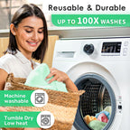 Microfiber Cleaning Cloths Roll, 75 Pack Tear Away Microfiber Towels Roll, 12" x 12" Lint Free Rags, Reusable Cleaning Cloths, Washable, Scratch Free,Ultra Absorbent Dish Rags(Green Ripple)