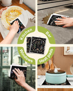 6 Pack Swedish Dishcloths for Kitchen - Reusable Dish Cloths for Washing Dishes Absorbent Cute Funny Kitchen Towels Cleaning Sponge, Moon Butterfly