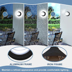 LED Porch Lights Outdoor 12W 6500K LED Wall Lighting Double-Layer Cover Aluminum Exterior Light Fixture Wall Mount IP65 Waterproof for Stairway Garage Patio Bedroom