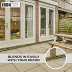 Iron Forge Cable Weatherproof 25 Ft Outdoor Extension Cord - 16/3 SJTW Heavy Duty Beige Extension Cord 3 Prong - 13 Amp Exterior Power Cable