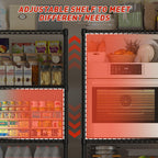 REIBII 60''W Storage Shelves 2399LBS Metal Shelving Unit with Wheels & Feet, 4 Tier Garage Shelving Heavy Duty Adjustable Wire Shelf for Pantry Kitchen Garage, 60" W x 18" D x 65.5" H, 2 Pack