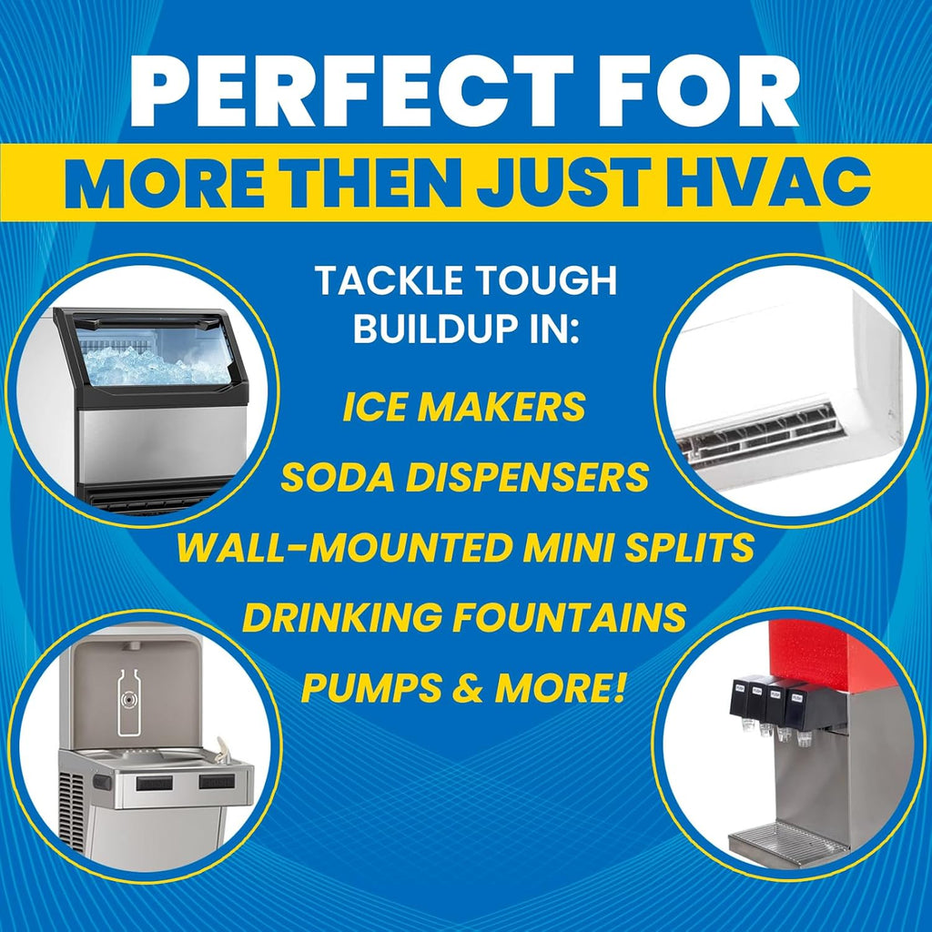 Uncle Todd's HVAC Drain Line Cleaner – 4pk of 32oz Bottles: Bleach-Free, Fast-Acting, Long-Lasting AC Drain Line Solution for Tough Clogs & Buildup