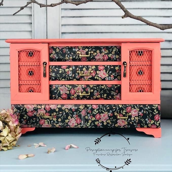 Dixie Belle Paint Company Chalk Finish Furniture Paint - Flamingo (32oz) - Matte Bright Coral Chic Chalk Mineral DIY Furniture Paint