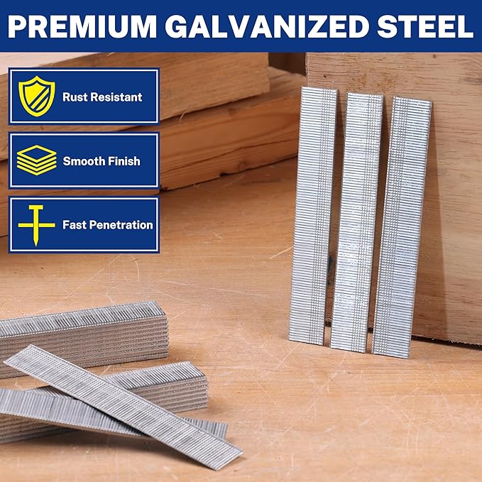 WORKPRO 3/4'' 18 Gauge Brad Nails, 6000 Count Finishing Nails, Universal Brad Nail Gun Nails for Pneumatic & Electric Brad Nailers