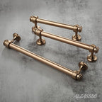 Alzassbg 10 Pack Champagne Bronze Cabinet Pulls, 5 Inch(128mm) Hole Centers Cabinet Handles Kitchen Hardware Straight Bar for Cabinets and Drawer AL3082BRG