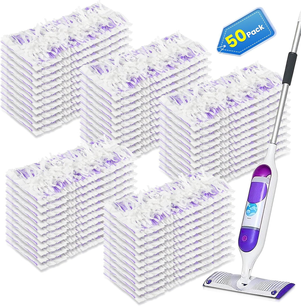 Cleaning Pads Compatible with Swiffer Power MOP Refills | 50 Pack 20% Thicker Pads | Pet Hair & Grease Deep Cleaner