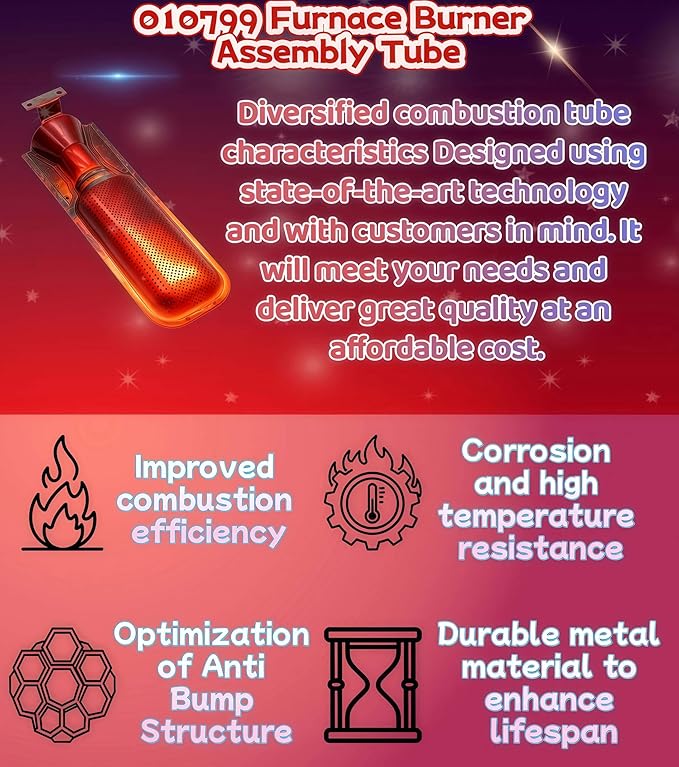 BGD 010799/010865/010767 Furnace Burner Assembly Tube and 232286 Single Probe Gas Furnace Igniters Electrode Fits Suburban RV Water Heater SF-Series SF-20/25/30/35/42