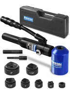 AMZCNC Hydraulic Knockout Hole Punch Driver Kit 1/2 to 2 inch Electrical Conduit Hole Cutter Set KO Tool Kit Metal Sheet Puncher (8TON(1/2"~2"))