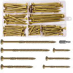 Deck Screws kit #8#10 Exterior Wood Screws kit, Rust Resistant epoxy Coated, Bronze, T25 Star Bit