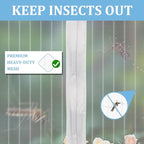 Magnetic Screen Door - Self Sealing, Heavy Duty, Hands Free Mesh Partition Keeps Bugs Out Let Breeze in- Pet and Kid Friendly - Keep Open Feature (White, Fit Door Size 38 x 80 Inch)