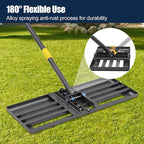 Heavy Duty Lawn Leveling Rake 30x10 with 70" Adjustable Handle - Commercial Grade Landscape Grading Tool, Foldable Yard Leveler for Soil Sand & Topdressing | Stainless Steel + Ergonomic Design