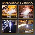 TOOLIOM Large Viewing 3.94"x3.66" Welding Helmet True Color Auto Darkening Welding Mask Solar Powered Shade 4/5-9/9-13 Welder Helmet for TIG MIG Stick Cut Grind