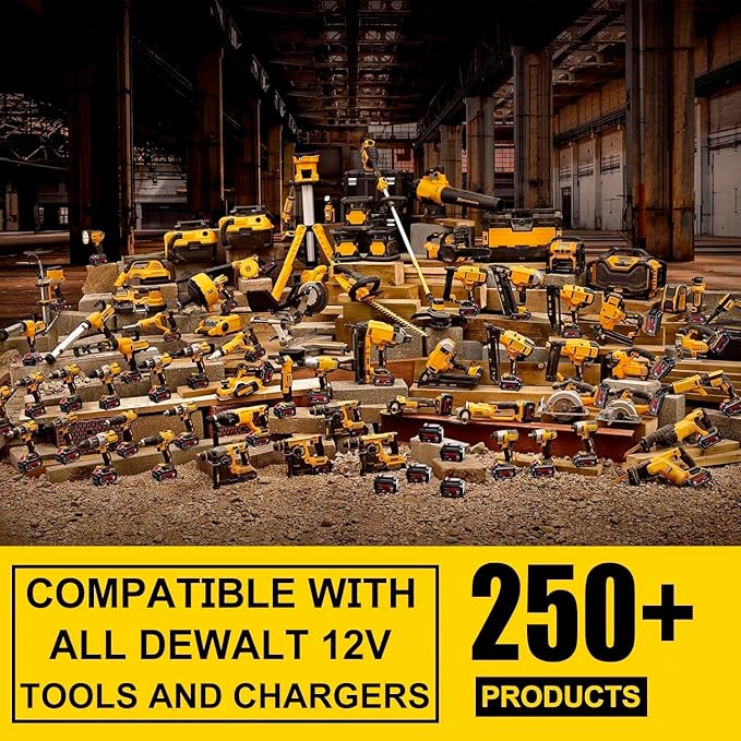 12V DCB120 2.0Ah Battery Replacement for DeWalt 12v Max Battery DCB120 DCB121 DCB123 DCB122 DCB124 DCB125 DCB127,Compatible with DeWalt 12V power Tools , Lightweight Lithium UL Certified (1-Pack)