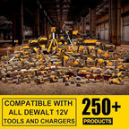 12V DCB120 2.0Ah Battery Replacement for DeWalt 12v Max Battery DCB120 DCB121 DCB123 DCB122 DCB124 DCB125 DCB127,Compatible with DeWalt 12V power Tools , Lightweight Lithium UL Certified (1-Pack)